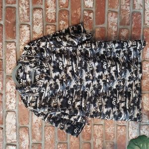 Vintage Men's Anchor Blue Hawaiian Button Down Shirt